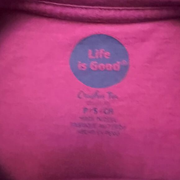 Life Is Good Pineapple Crusher Tee Small Pink - Picture 7 of 7